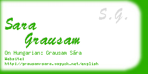 sara grausam business card